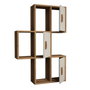 Hanah Home Flora Estantería de Pared Nogal y Crema